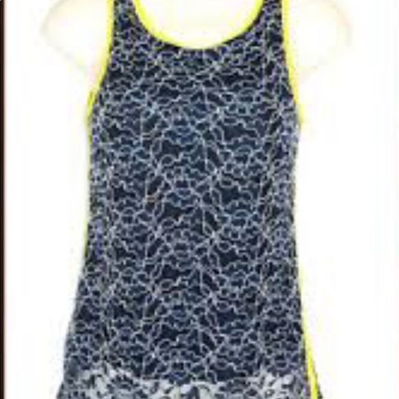 Banana Republic Navy Lacy Sleeveless Top Size 2 - Picture 3 of 9